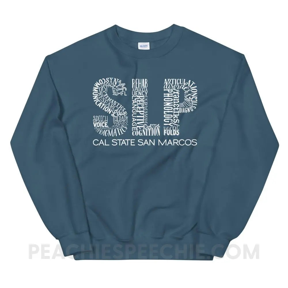 Cal State SLP Classic Sweatshirt - Indigo Blue / S - custom product peachiespeechie.com