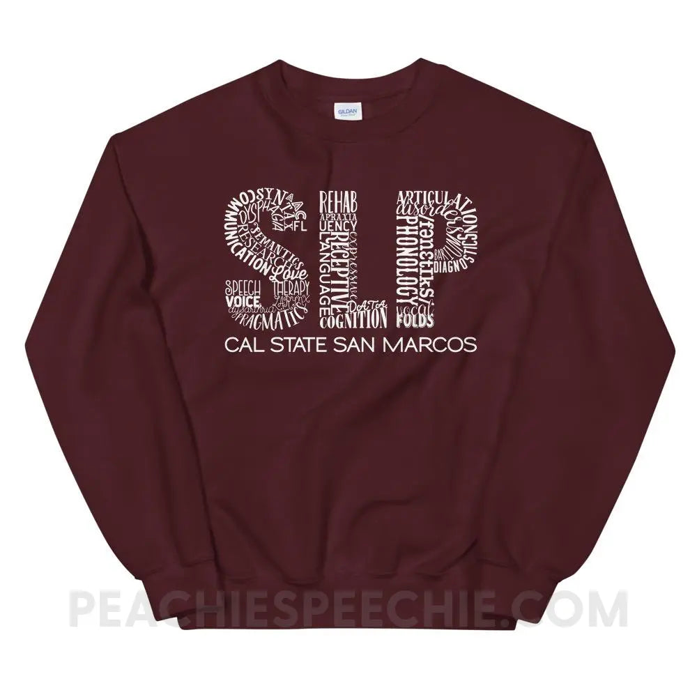Cal State SLP Classic Sweatshirt - Maroon / S - custom product peachiespeechie.com