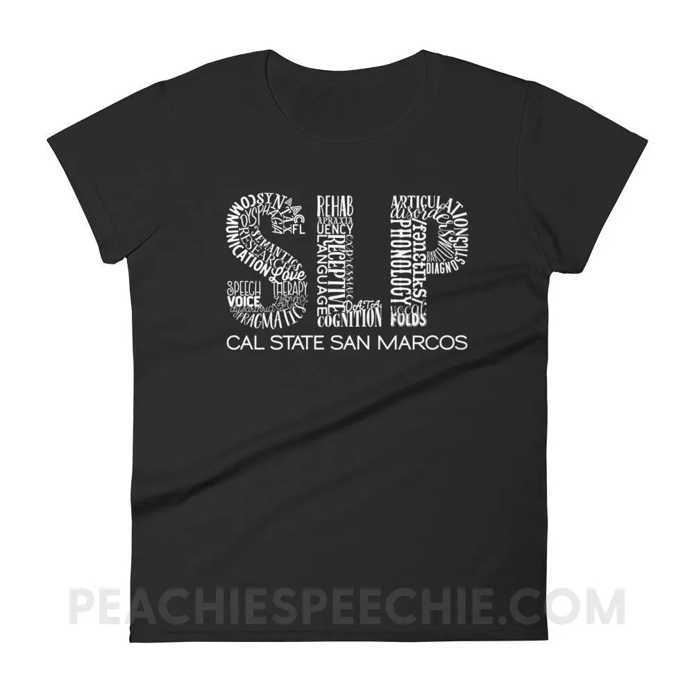 Cal State SLP Women’s Trendy Tee - Black / S custom product peachiespeechie.com