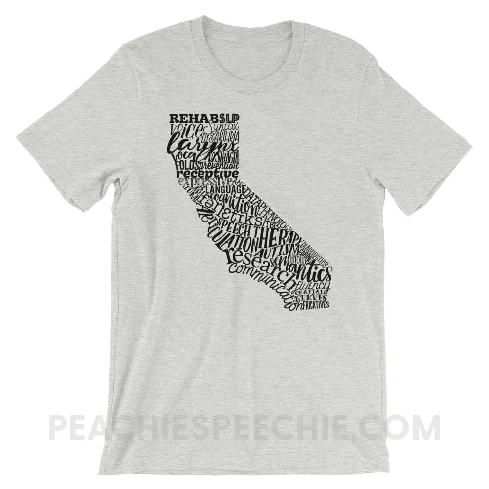 California SLP Premium Soft Tee - Athletic Heather / S - T-Shirts & Tops peachiespeechie.com