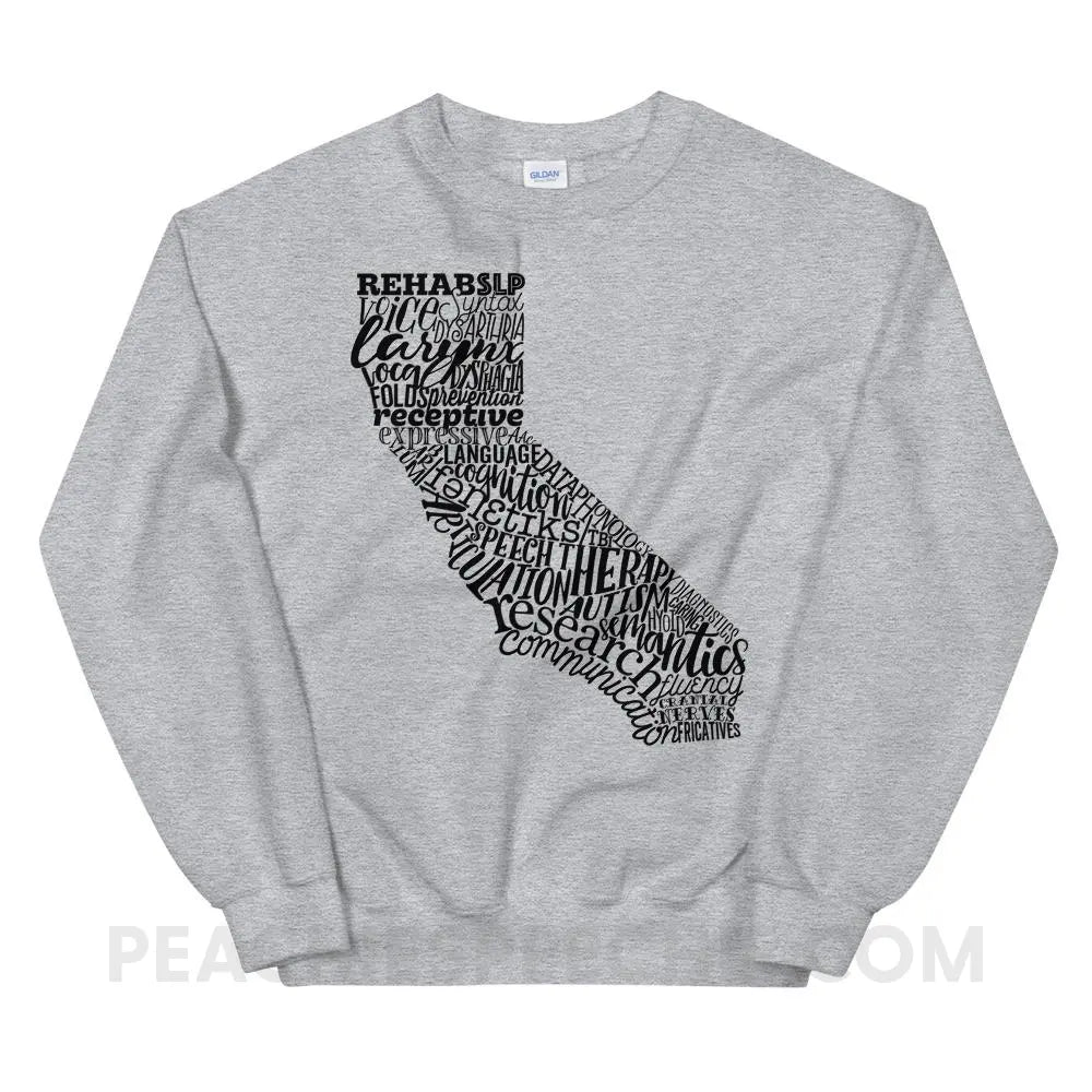 California SLP Classic Sweatshirt - Sport Grey / S Hoodies & Sweatshirts peachiespeechie.com