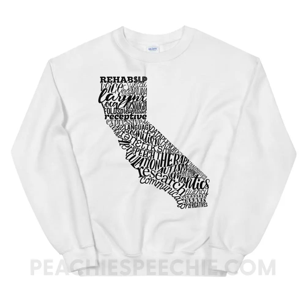 California SLP Classic Sweatshirt - White / S Hoodies & Sweatshirts peachiespeechie.com
