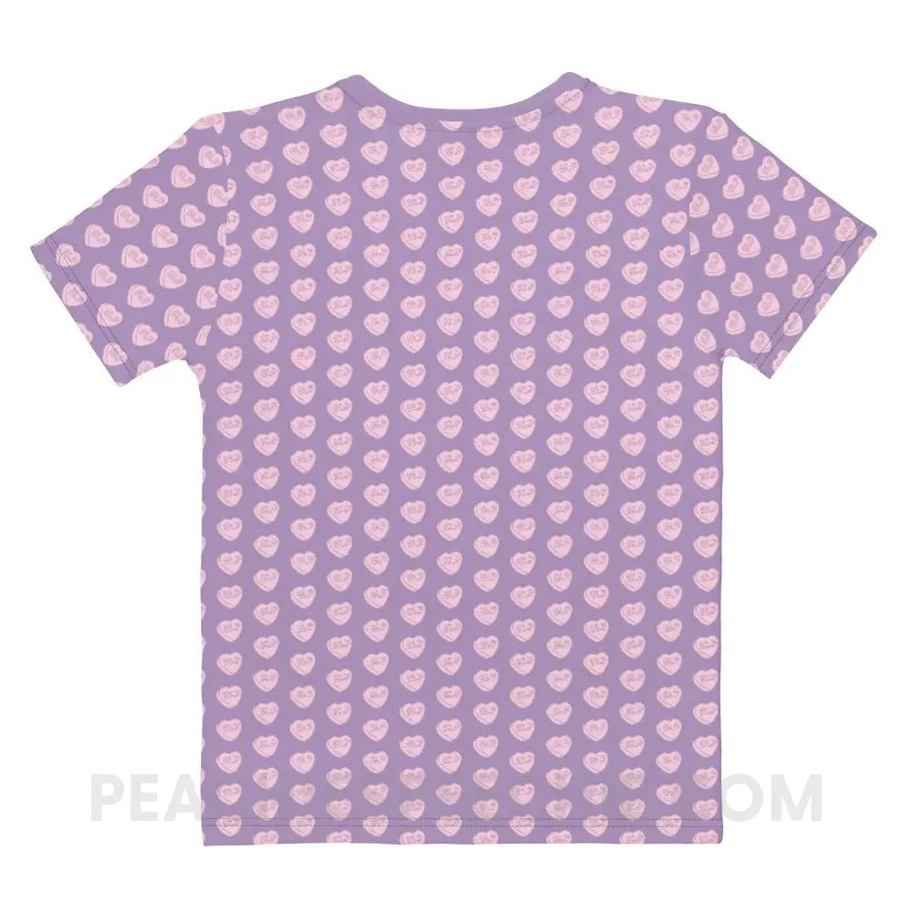 SLP Candy Heart Fitted Poly Tee - peachiespeechie.com