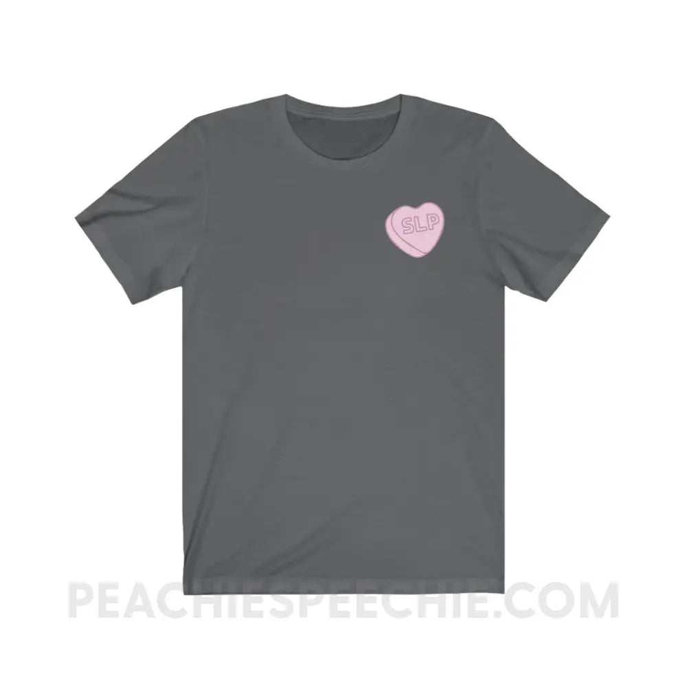 SLP Candy Heart Premium Soft Tee - Asphalt / S - T-Shirt peachiespeechie.com