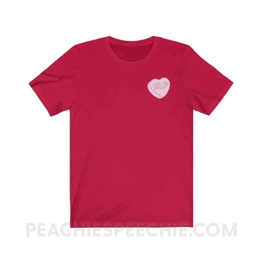 SLP Candy Heart Premium Soft Tee - Red / S - T-Shirt peachiespeechie.com