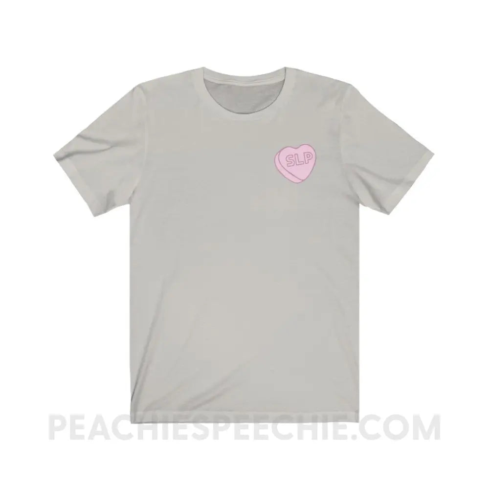 SLP Candy Heart Premium Soft Tee - Silver / S - T-Shirt peachiespeechie.com