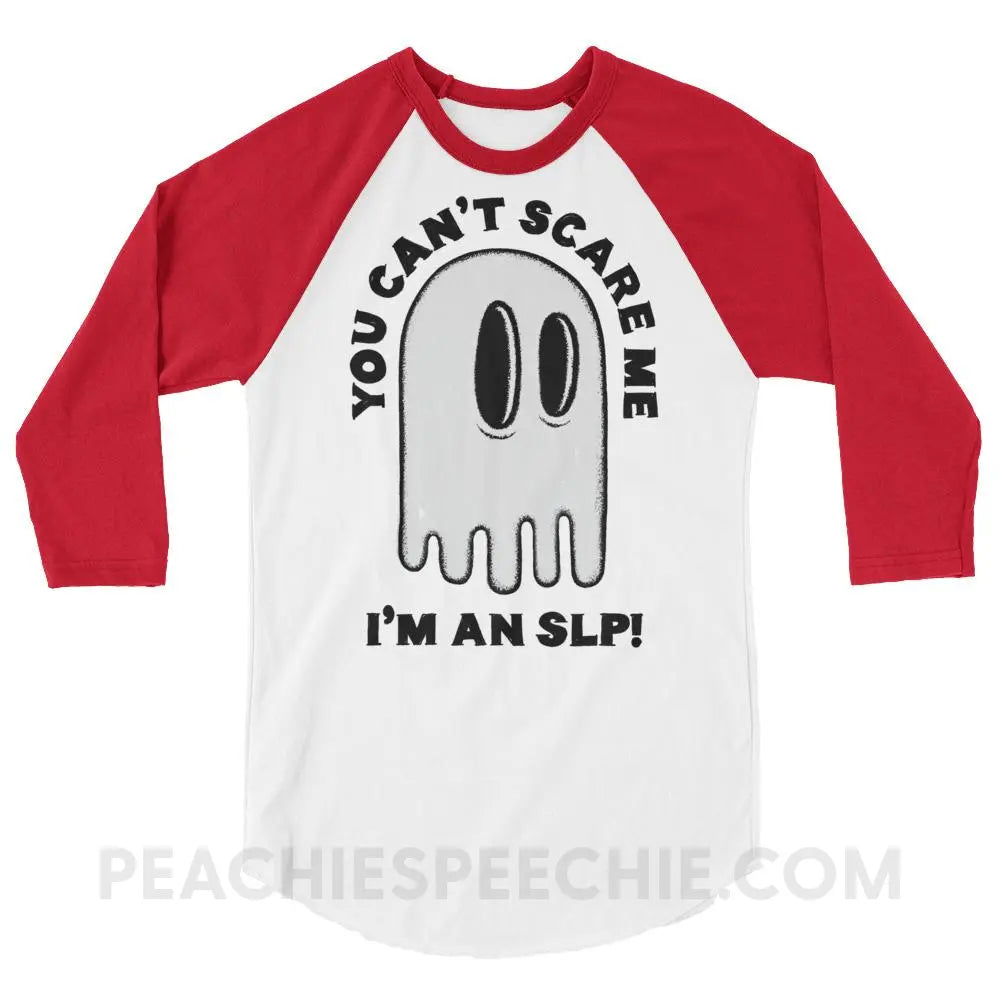 You Can’t Scare Me Baseball Tee - White/Red / XS T-Shirts & Tops peachiespeechie.com