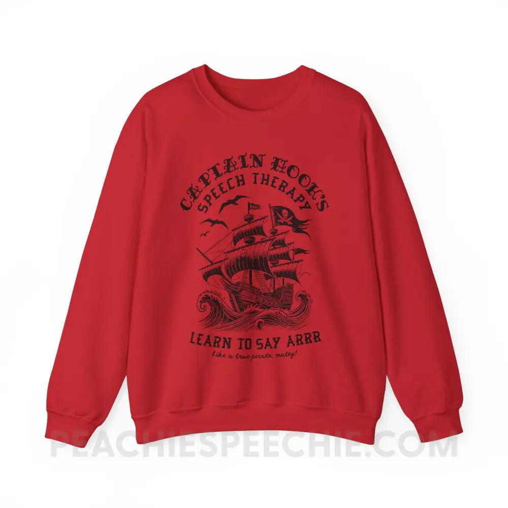 Hook’s Speech Therapy Classic Sweatshirt - Red / S - peachiespeechie.com