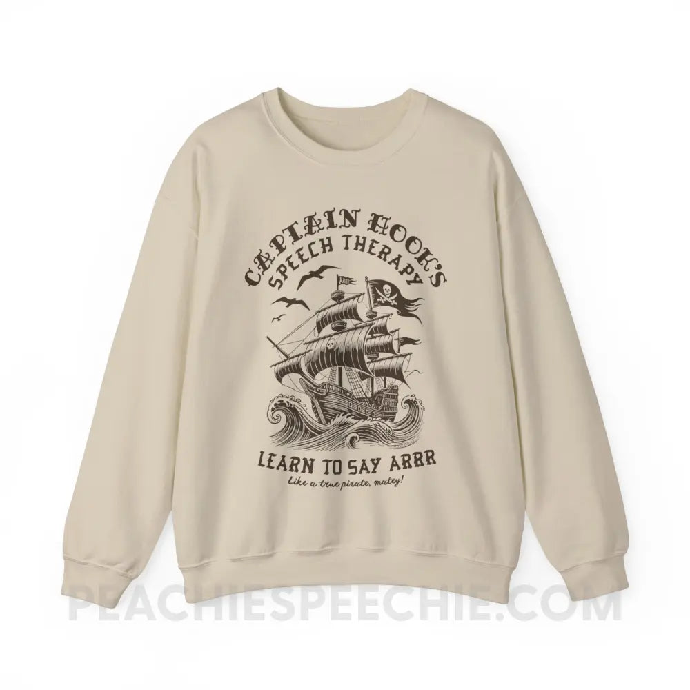 Hook’s Speech Therapy Classic Sweatshirt - Sand / S - peachiespeechie.com