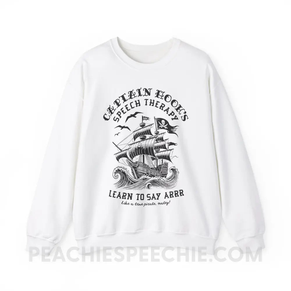 Hook’s Speech Therapy Classic Sweatshirt - White / S - peachiespeechie.com