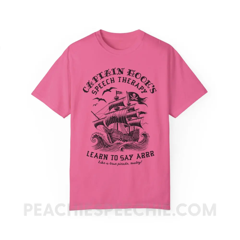 Hook’s Speech Therapy Comfort Colors Tee - Crunchberry / S - T-Shirt peachiespeechie.com