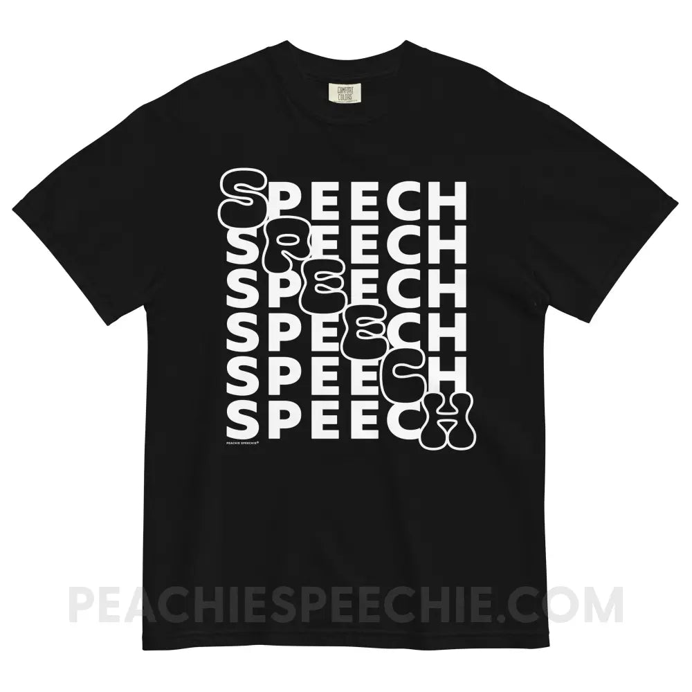 Cascading Speech Comfort Colors Tee - Black / S - peachiespeechie.com