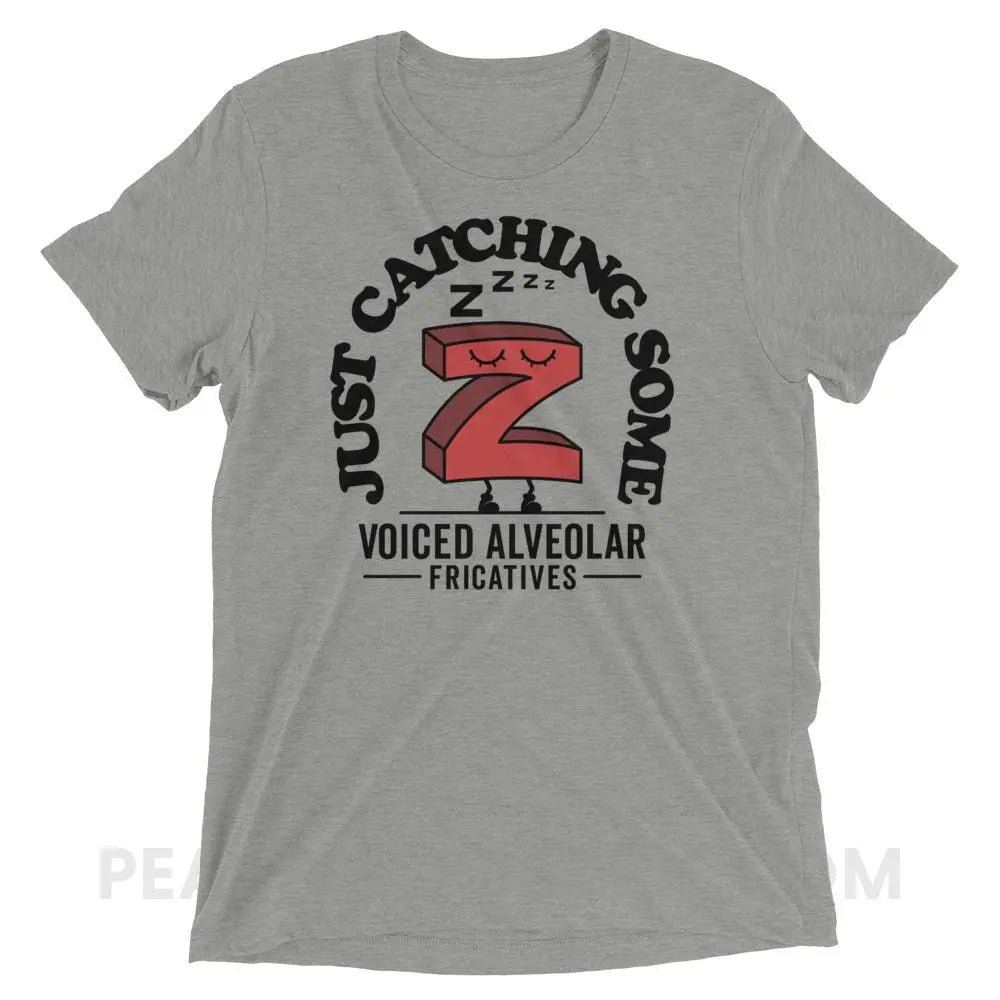Catching Z’s Tri-Blend Tee - Athletic Grey Triblend / XS - T-Shirts & Tops peachiespeechie.com