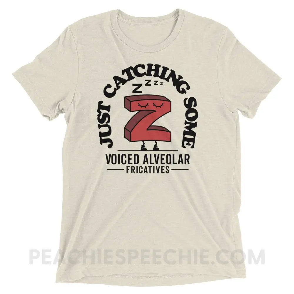 Catching Z’s Tri-Blend Tee - Oatmeal Triblend / XS - T-Shirts & Tops peachiespeechie.com