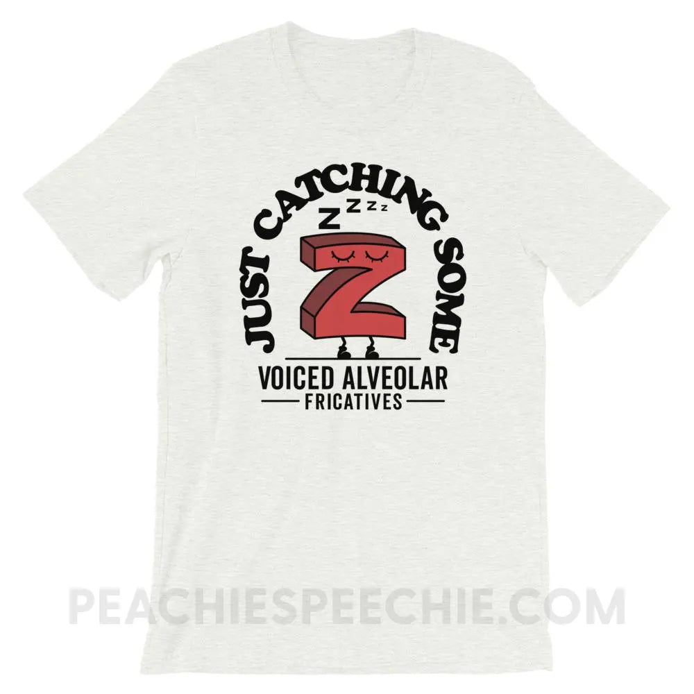 Catching Z’s Premium Soft Tee - Ash / S - T - Shirts & Tops peachiespeechie.com