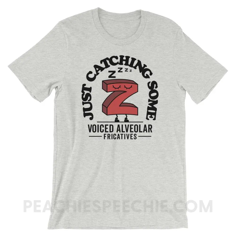Catching Z’s Premium Soft Tee - Athletic Heather / S - T - Shirts & Tops peachiespeechie.com