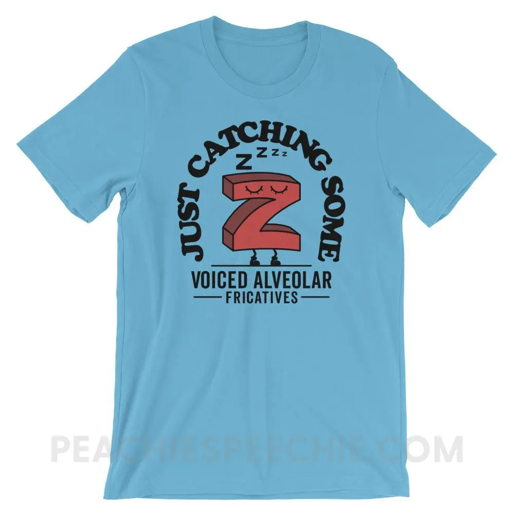 Catching Z’s Premium Soft Tee - Ocean Blue / S - T - Shirts & Tops peachiespeechie.com