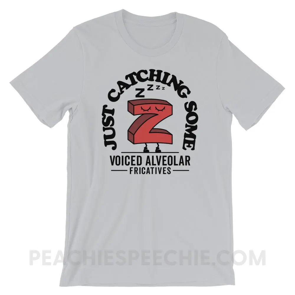 Catching Z’s Premium Soft Tee - Silver / S - T - Shirts & Tops peachiespeechie.com