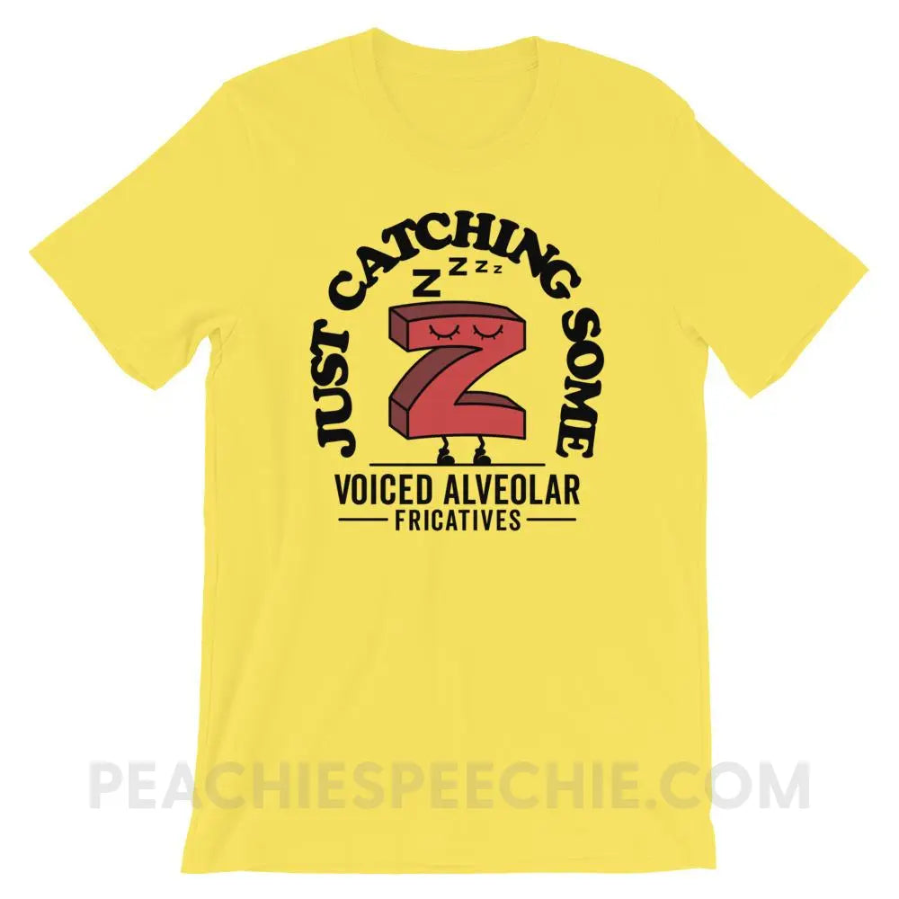 Catching Z’s Premium Soft Tee - Yellow / S - T - Shirts & Tops peachiespeechie.com