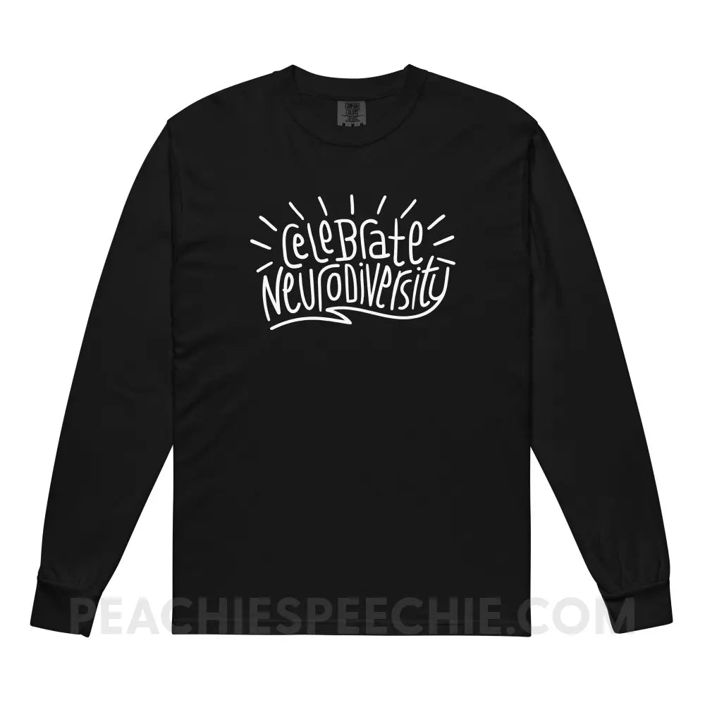 Celebrate Neurodiversity Comfort Colors Long Sleeve - Black / S - Long-sleeve peachiespeechie.com