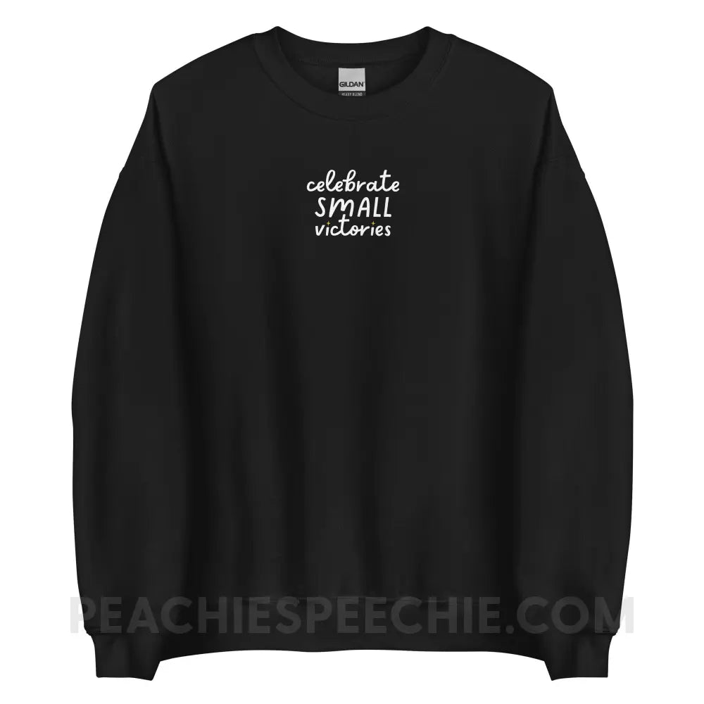 Celebrate Small Victories Classic Sweatshirt - Black / S - peachiespeechie.com