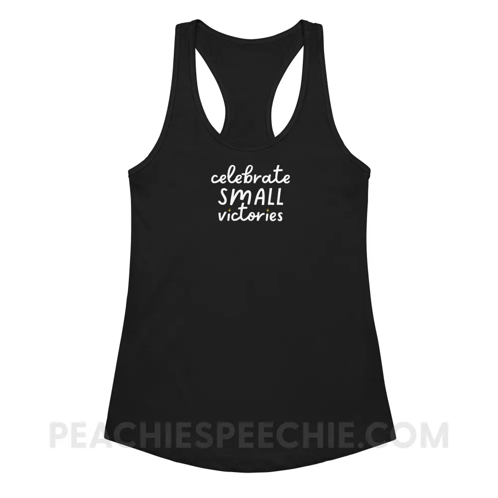 Celebrate Small Victories Superfly Racerback - Black / XS - peachiespeechie.com