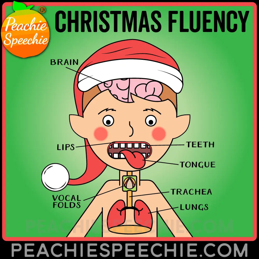 Christmas Fluency Therapy Activities (Stuttering Therapy) - Materials peachiespeechie.com
