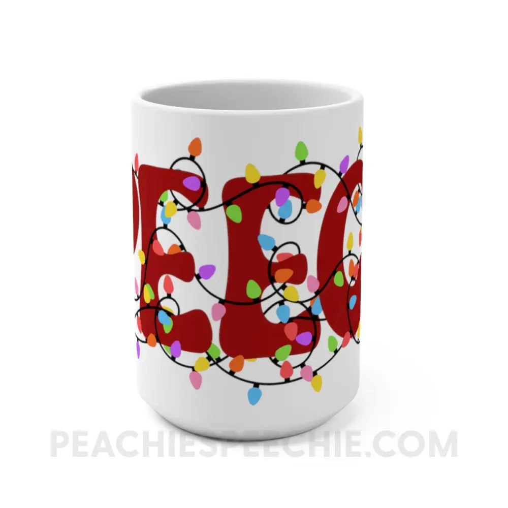 Christmas Lights Speech Coffee Mug - 15oz - peachiespeechie.com