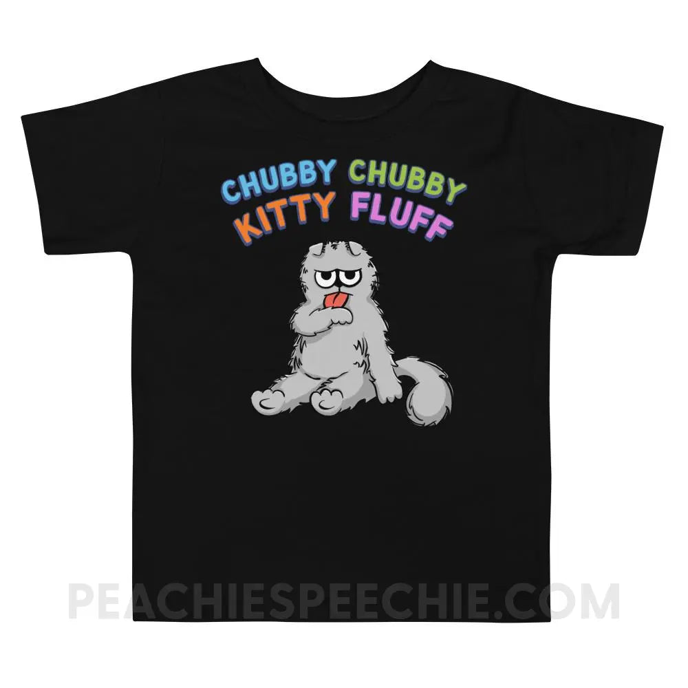 Chubby Kitty Fluff Toddler Shirt - Black / 2T - peachiespeechie.com