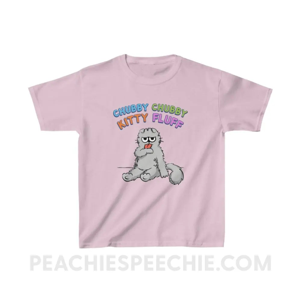 Chubby Kitty Fluff Youth Shirt - Light Pink / XS - & Baby peachiespeechie.com