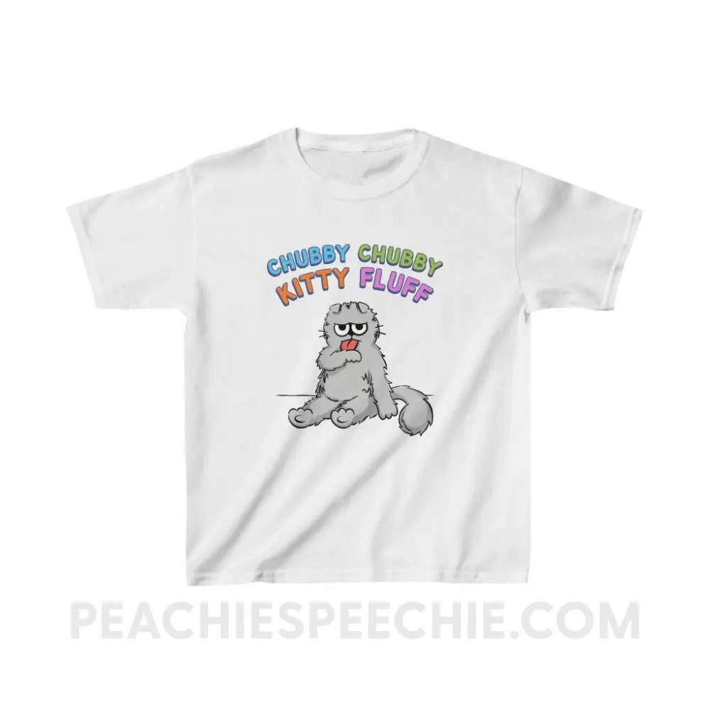 Chubby Kitty Fluff Youth Shirt - White / XS - & Baby peachiespeechie.com