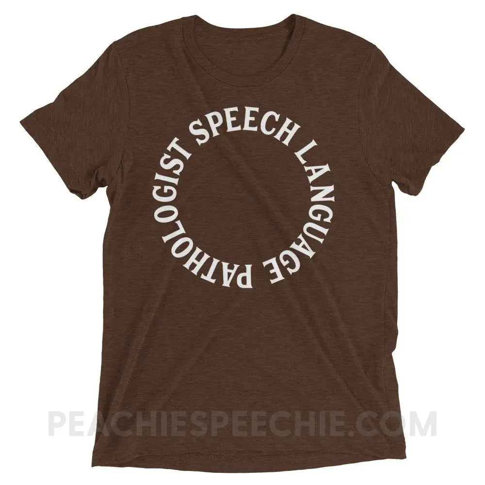 SLP Circle Tri-Blend Tee - Brown Triblend / XS - T-Shirts & Tops peachiespeechie.com
