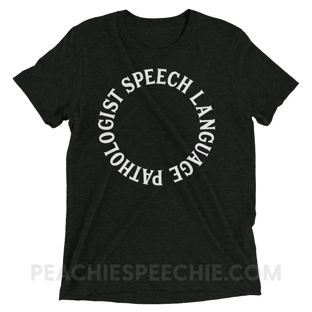 SLP Circle Tri-Blend Tee - Charcoal-Black Triblend / XS - T-Shirts & Tops peachiespeechie.com