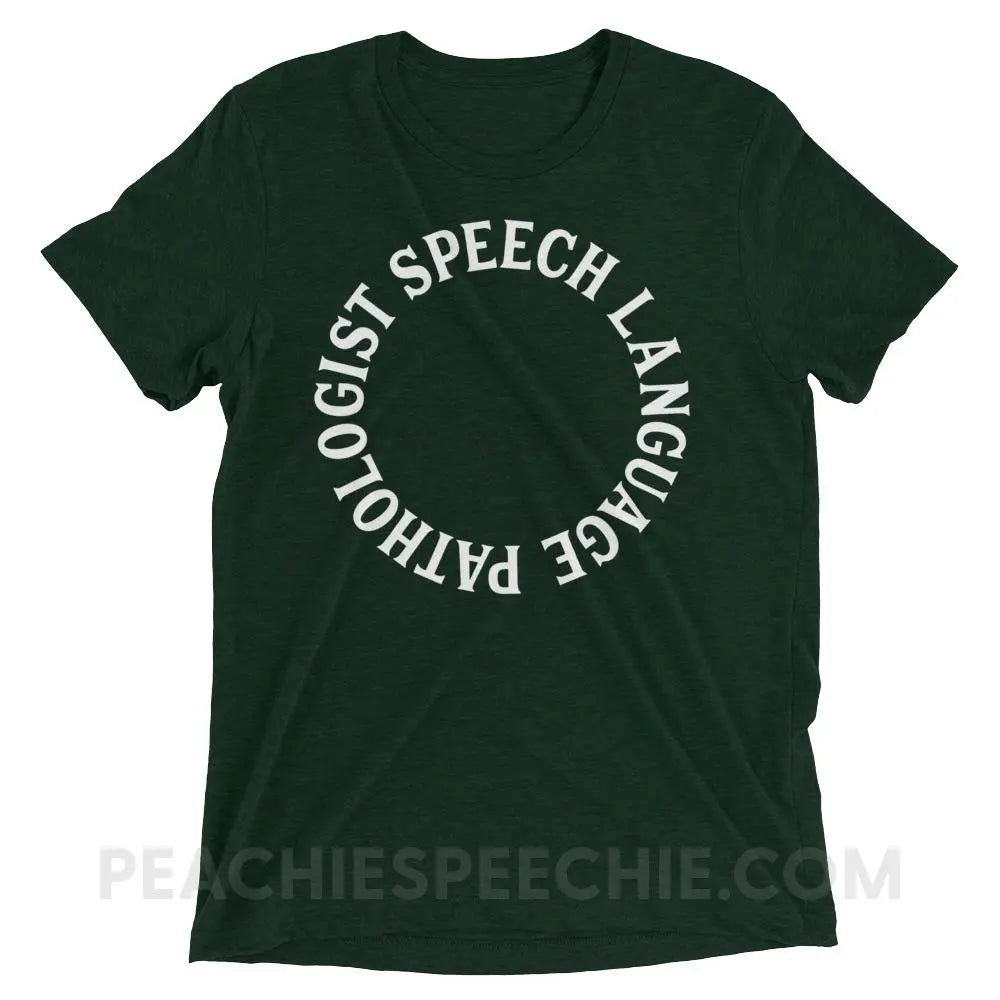 SLP Circle Tri-Blend Tee - Emerald Triblend / XS - T-Shirts & Tops peachiespeechie.com