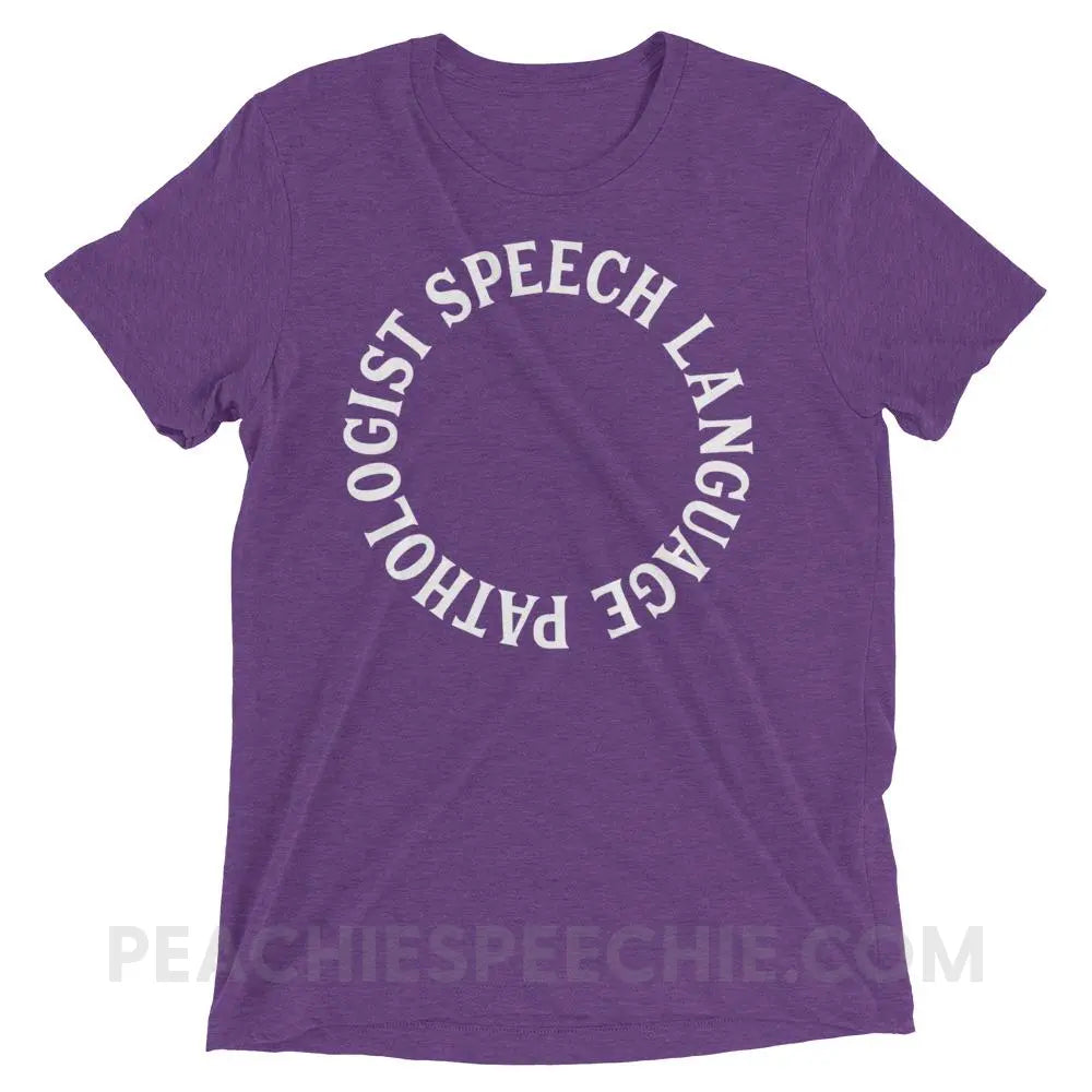 SLP Circle Tri-Blend Tee - Purple Triblend / XS - T-Shirts & Tops peachiespeechie.com