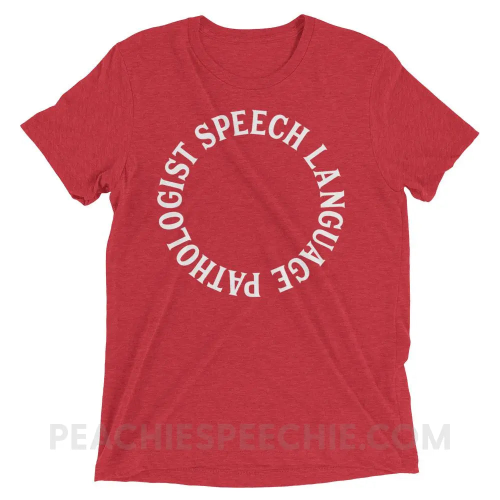 SLP Circle Tri-Blend Tee - Red Triblend / XS - T-Shirts & Tops peachiespeechie.com