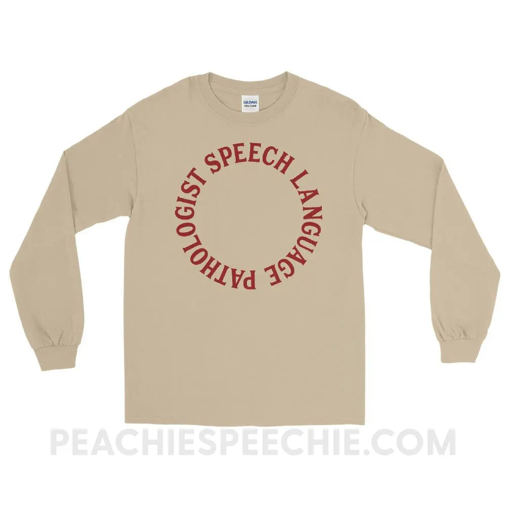 SLP Circle Long Sleeve Tee - Sand / S - T-Shirts & Tops peachiespeechie.com