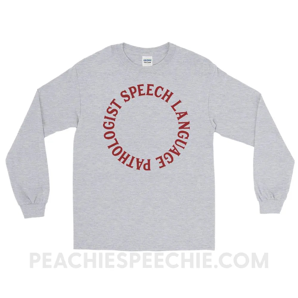 SLP Circle Long Sleeve Tee - Sport Grey / S - T-Shirts & Tops peachiespeechie.com