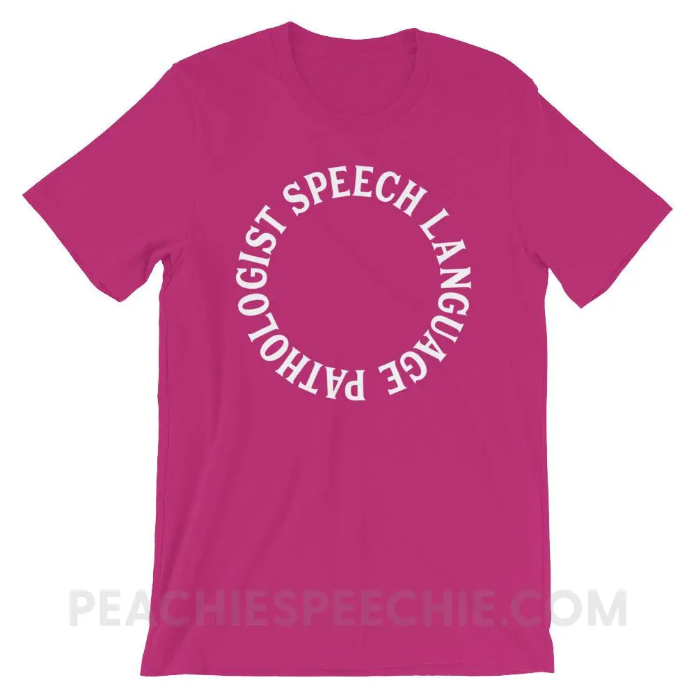SLP Circle Premium Soft Tee - Berry / S - T-Shirts & Tops peachiespeechie.com