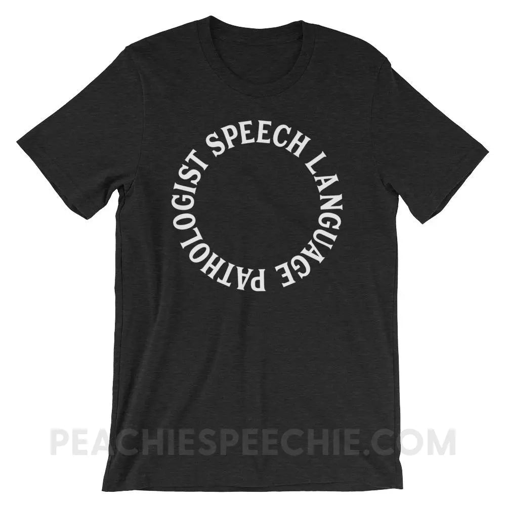 SLP Circle Premium Soft Tee - Black Heather / XS - T-Shirts & Tops peachiespeechie.com