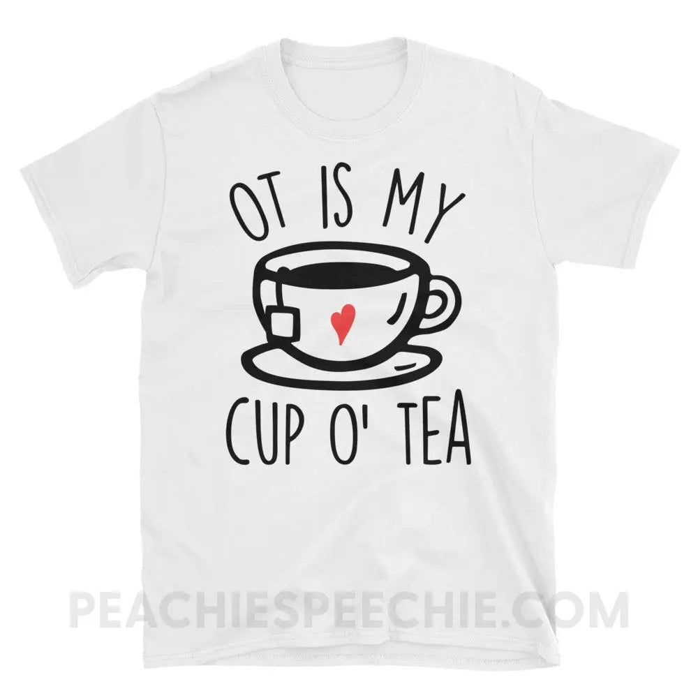 OT Is My Cup O’ Tea Classic Tee - White / S - T-Shirts & Tops peachiespeechie.com