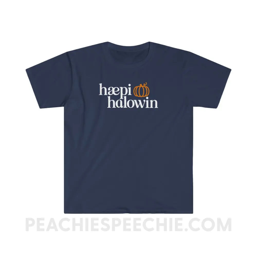 Classy Halloween IPA Pumpkin Classic Tee - Navy / S - T-Shirt peachiespeechie.com