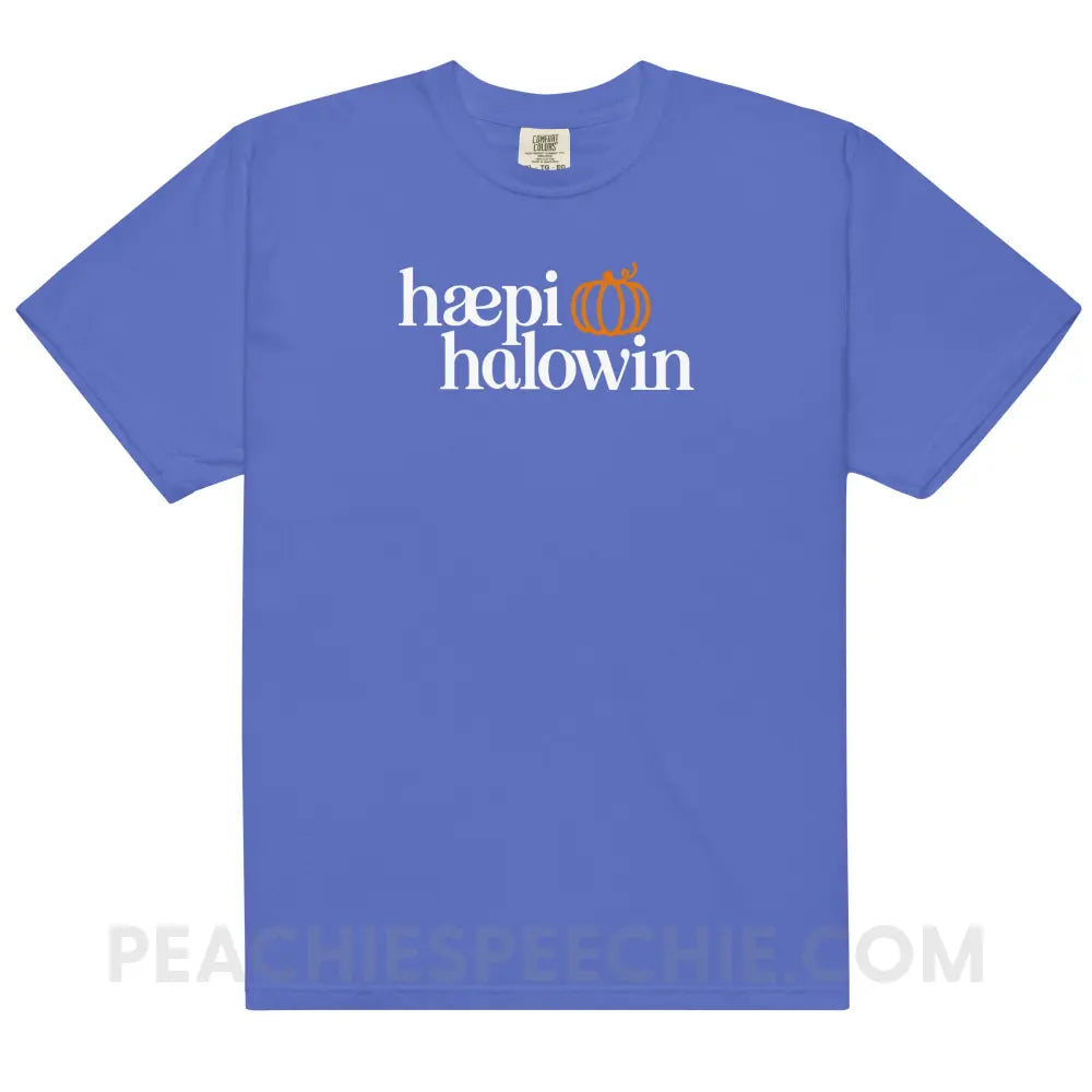 Classy Halloween IPA Pumpkin Comfort Colors Tee - Flo Blue / S - peachiespeechie.com