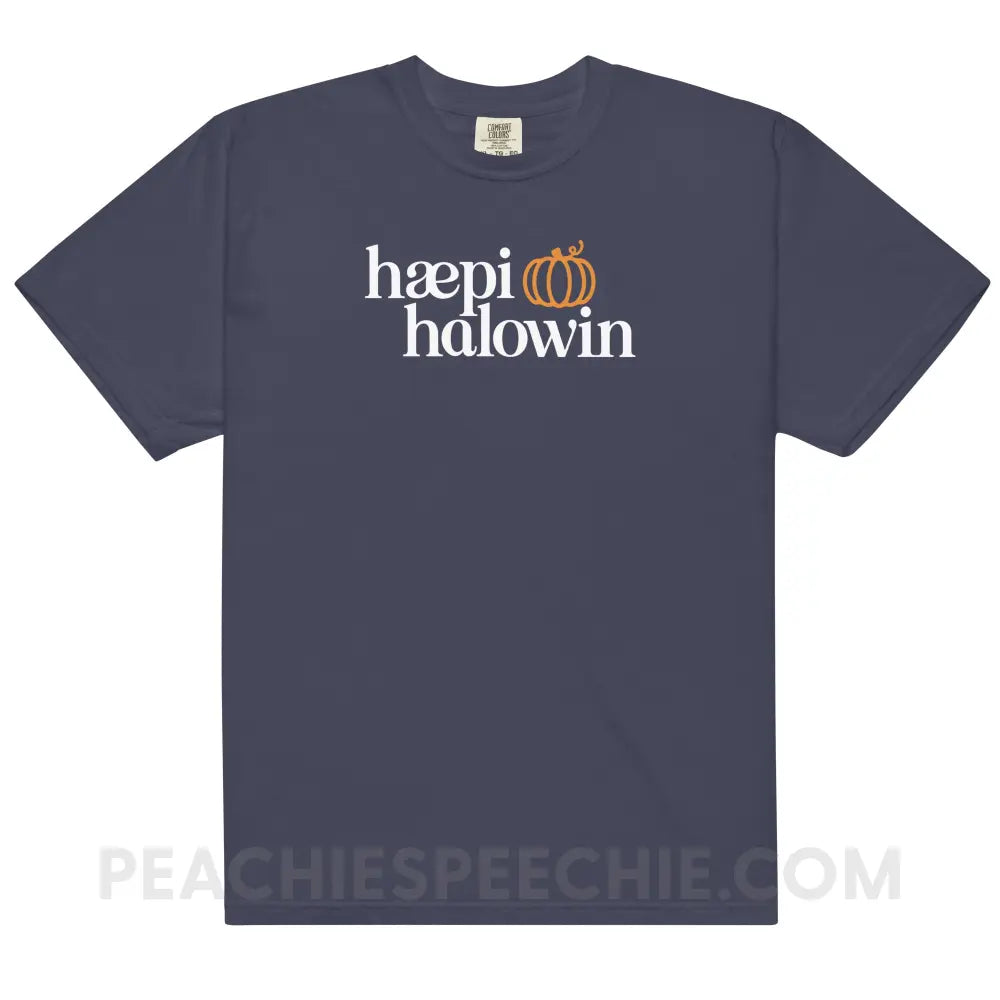 Classy Halloween IPA Pumpkin Comfort Colors Tee - True Navy / S - peachiespeechie.com