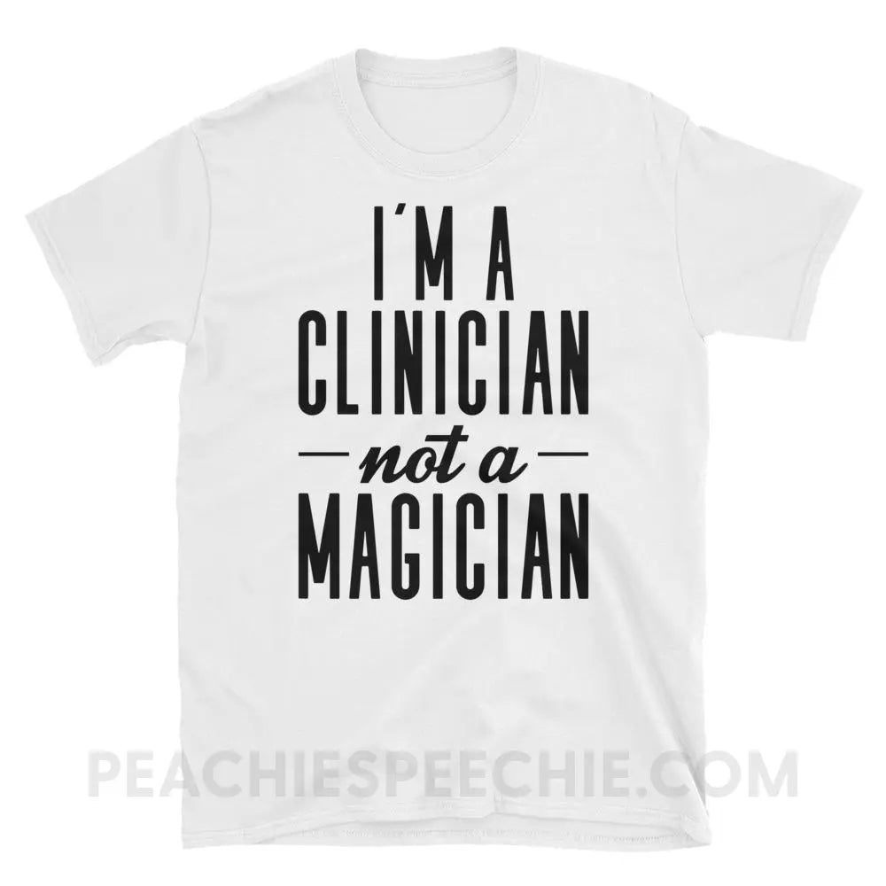 Clinician Not A Magician Classic Tee - White / S - T-Shirts & Tops peachiespeechie.com