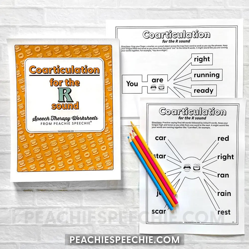 Coarticulation For R Vocalic R Coarticulation for Speech Therapy