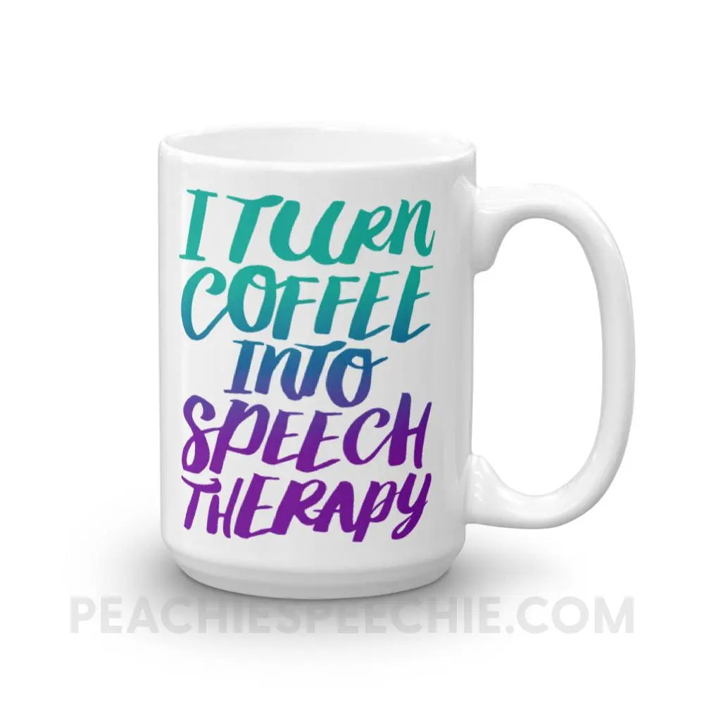 Coffee Into Speech Mug - 15oz - Mugs peachiespeechie.com