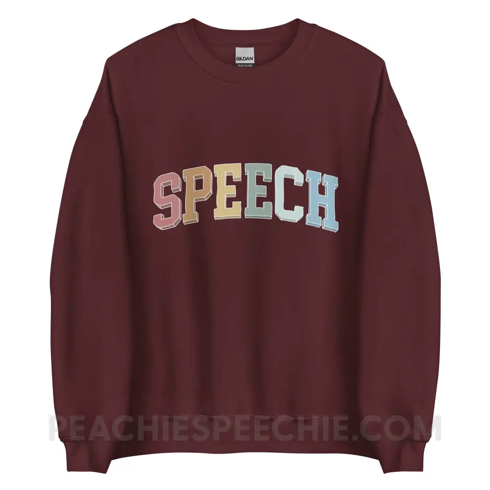 College Style Speech Classic Sweatshirt - Maroon / S - peachiespeechie.com