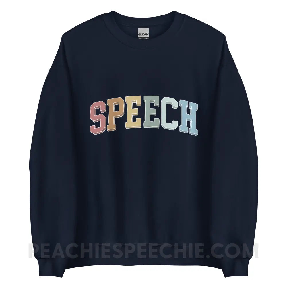 College Style Speech Classic Sweatshirt - Navy / XL peachiespeechie.com