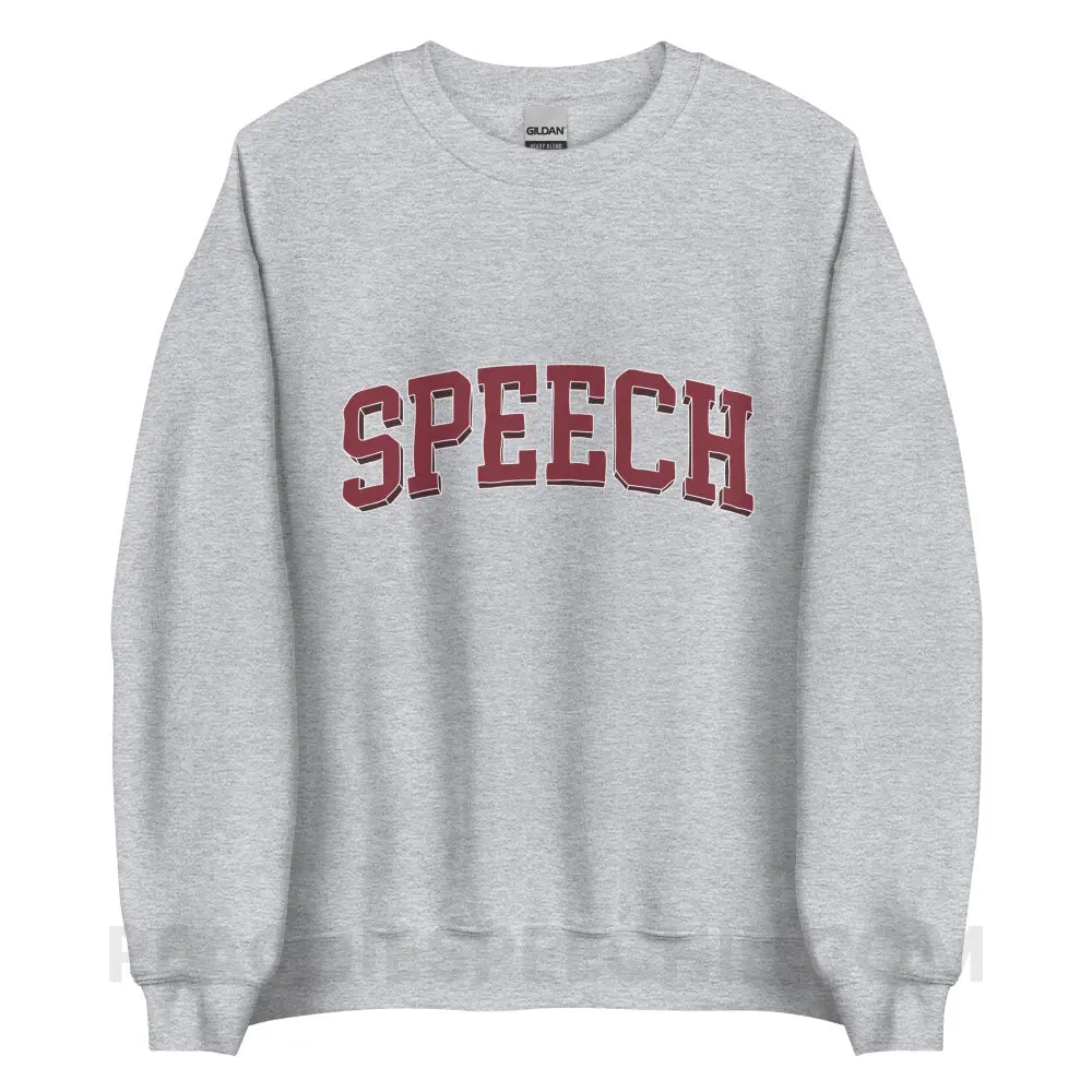 College Style Speech Classic Sweatshirt - Sport Grey / S peachiespeechie.com